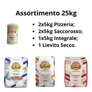 Farine Mulino Caputo Assortimento 5x5kg + Lievito